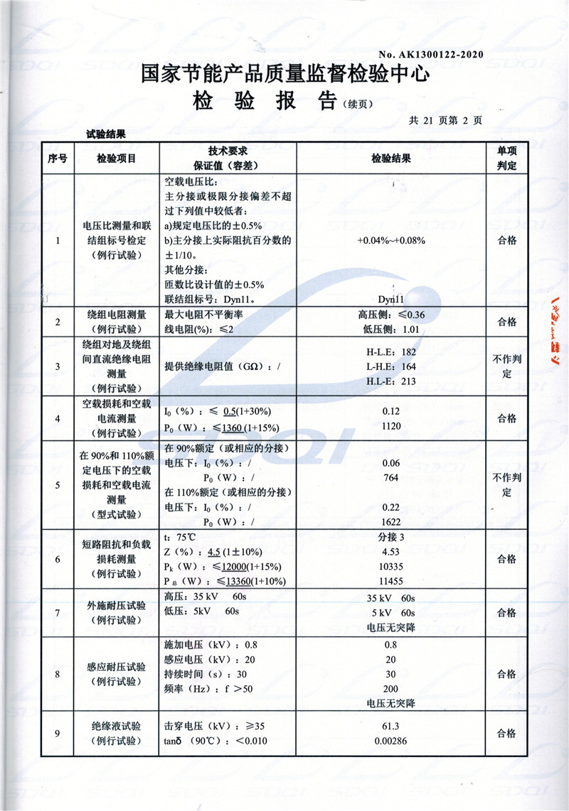 高低压试验报告-S11-1250孟津孟津孟津油浸式变压器-2.jpg